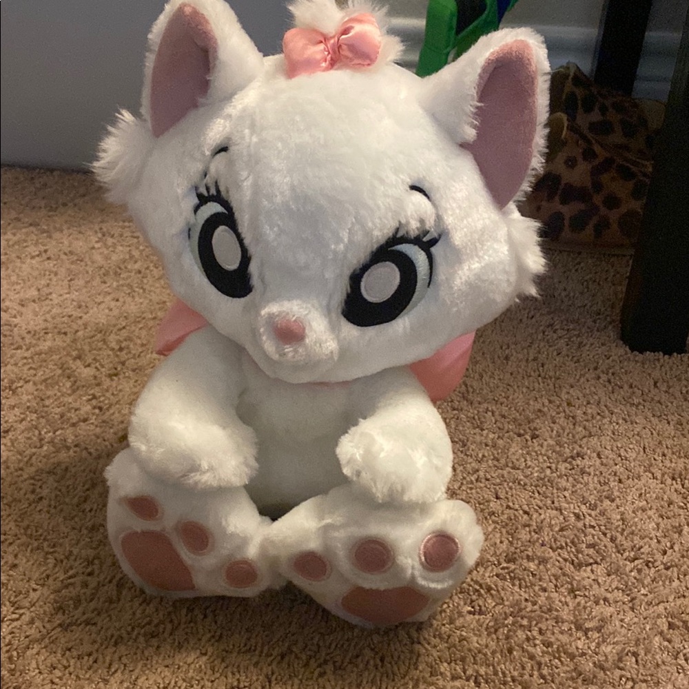 White and Pink Cat Plush Toy